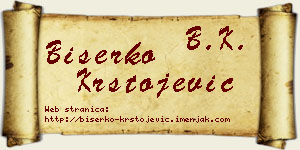 Biserko Krstojević vizit kartica